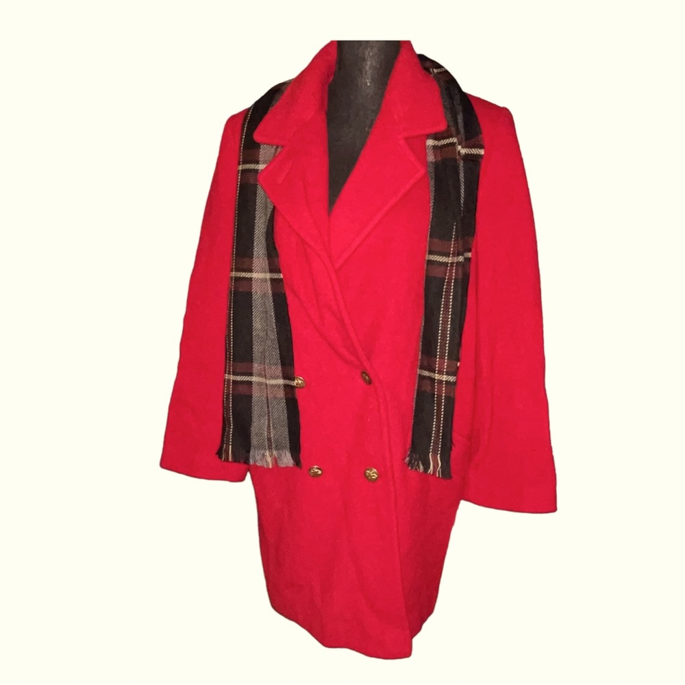 Forecaster of Boston Vintage wool blend coat with scarf new